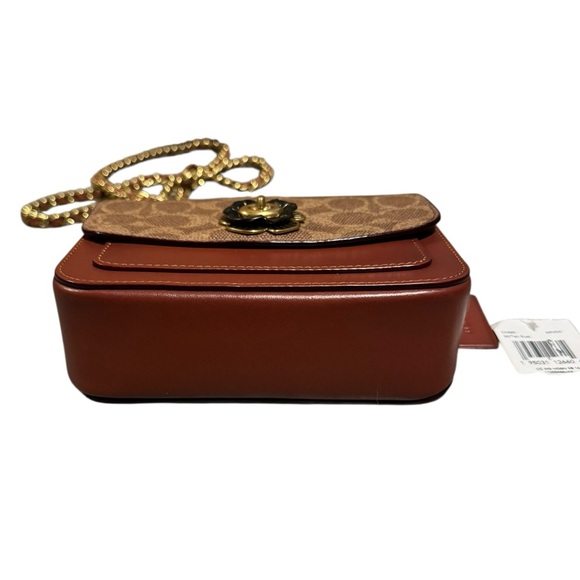 Coach Madison Signature Coated Canvas Mini Shoulder Bag W/ Tea Rose Turnlock NWT - Picture 8 of 10